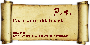 Pacurariu Adelgunda névjegykártya
